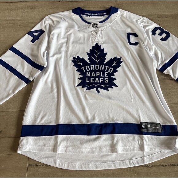 NEW Fanatics Auston Matthews Toronto Maple Leafs Breakaway Jersey 2XL NWT White - Picture 6 of 9